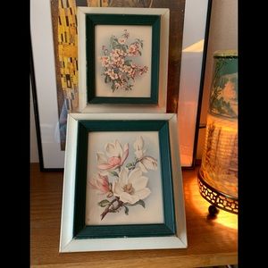 Vintage 1950’s Dogwood Prints in Frames